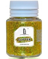 Блестки декор. LuxGlitter 0,2 мм 20 мл гологр. золото GL4V20 2510005 Luxart 178055