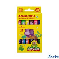 Фломастеры 12цв. 06шт двухстор. ФТДКМ12 Каляка-Маляка РА000036939
