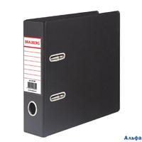 Папка регистратор 70мм А5 черная вертикальная 223188 BRAUBERG РА-00013054