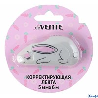 Корректор роллер 5мм х 6м Rabbit серый непрозрачный корпус блистер 4062317 deVENTE РА-00013267