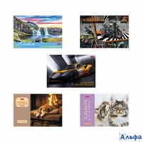 Альбом для рисования А4 40л скрепка Ассорти Выпуск №3 100г/м2 Хатбер40А4В РА-00016029