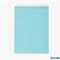 Блокнот 80 листов А6 клетка гребень пластиковая обложка Premium. NEWtone Pastel Незабудка 80г/м2 80Б6А1гр_05025 Хатбер 065598 РА-00020697