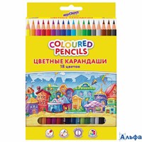 Карандаши цветные 18 цв. Домики 181837 Юнландия РА-00020578