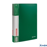 Папка 60 файлов Brauberg стандарт зеленая 0,8 мм 228684 РА-00020589