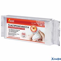 Паста (масса) для моделирования и лепки самозатвердевающая 500 г белая 228654 Остров сокровищ РА-00016771