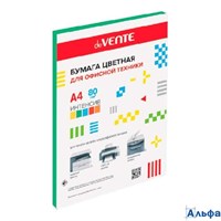 Бумага для ксерокса цветная А4 50 листов 80г/м2 интенсив зеленый 2072245 deVente РА-00020846