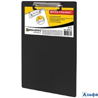 Планшет с прижимом А4 (228х318 мм) картон/ПВХ черн. Brauberg 232216 РА-00020904
