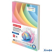 Бумага цветная 5 цветов А4 80 г/м2 250 л. пастель для офисной техники 112463 Brauberg РА-00016567