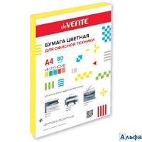 Бумага для ксерокса цветная А4 100 листов 80г/м2 интенсив желтый 2072213 deVente РА-00019876
