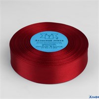 Лента атласная 25 мм цена за 1 м цвет красный №26 3019773 РА-00013610