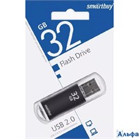 Флеш-карта 32 GB SMARTBUY V-Cut USB 2.0 метал. корпус черн. SB32GBVC-K РА-00018820