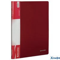 Папка 10 файлов  стандарт красная 0,6 мм Brauberg 221590 РА-00020386