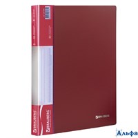 Папка 30 файлов стандарт красная 0,6 мм Brauberg 221598 РА-00020391