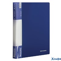 Папка 30 файлов стандарт синяя 0,6 мм Brauberg 221599 РА-00020392