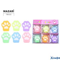 Ластик ПВХ Лапки 3,5х4х0,7см фигурный ассорти ТВ6522 Mazari РА-00021213