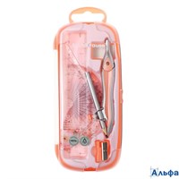 Набор чертежный 7 предметов Pastel Bloom персиковый, пенал 61441 ErichKrause 12 144 РА-00021243