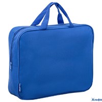 Папка на молнии с ручками А4 ширина 80 мм синяя Staff 270740 РА-00016930