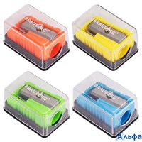 Точилка пластиковая 1 отверстие контейнер, Assistant Mini в асс. 228458 BRAUBERG РА-00007761