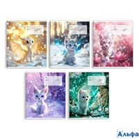 Тетрадь 12 листов А5+ клетка Сказочные животный выборочный УФ-лак, 60г/м2 68524 Феникс 10/160 РА-00021324