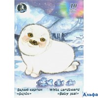 Картон белый А4 10 листов 210г/м2 Белек мелованный НБК-9311 Лилия  Я08618 РА-00021176