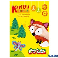 Картон цветной А4 7л 7цв мел.двухстор. КЦДКМ07 Каляка-Маляка РА000010971