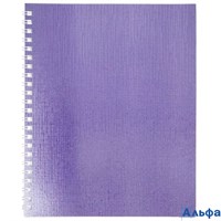 Тетрадь А5 48л клетка Однотон гребень бумвинил Metallic Фиолетовая Хатбер 48Т5бвВ1гр РА-00011860