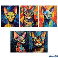 Тетрадь А5 48л клетка скрепка мелов.картон Ушастые УФ-лак ассорти ACADEMY STYLE 15058/5 РА-00021669