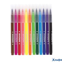 Фломастеры с кистью Юный художник 12 цветов вентилируемый колпачок 151430 Юнландия РА-00020168