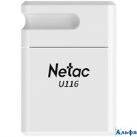 Флеш-карта 16 GB Netac U116 USB 2.0 белый NT03U116N-016G-20WH РА-00021961