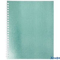 Тетрадь А5 48л клетка гребень бумвинил Однотон Metallic Мята Hatber 48Т5бвВ1гр РА-00017886