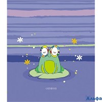 Тетрадь 80 листов А5 клетка Лягушонок блестки С0414-44 КТС РА-00021422