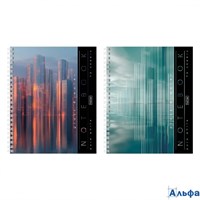 Тетрадь 96 листов А5 клетка, гребень Glass&Water ассорти, 60-65г/м2 96Т5В1гр Хатбер 2/48 090312 РА-00021426