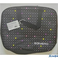 Папка с ручками 36х28х8см черн. с цветными точками Sanvero FL1002 РА-00022024