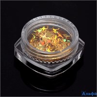 Пайетки Золотые звёздочки цвет золотистый 9655046 РА-00022048