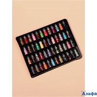 Набор для декора в пластиковом органайзере 48 бутылочек разноцветные 3934410 РА-00022040