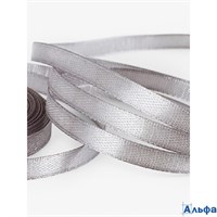 Лента атласная 6 мм 23±1 м тёмно-серая №180 9791393 РА-00022050