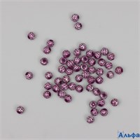 Бусины в наборе пластик Шар зиг-заг бордово-серебристые20 г0.6×0.6 см 10428574 РА-00022054