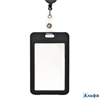 Бейдж - карман вертикальный пластиковый внешний размер 110×70 мм внутренний размер 85×54 мм рулетка  РА-00022062