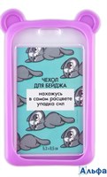 Чехол для бейджа с ушками Мишка 7 х 12 см 9379578 РА-00018075