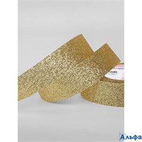 Лента декоративная Блёстки 25 мм 9.1±0.5 м цвет золотой 9887524 РА-00022051
