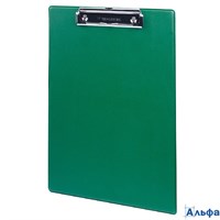 Доска-планшет с прижимом А4 (228х318 мм) картон/ПВХ зеленая 232222 Brauberg Number One РА-00022132
