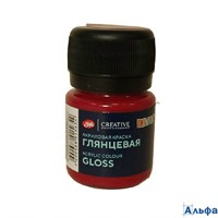 Краска акриловая художественная 20мл глянцевая Decola Бордовая 2926325 ЗХК РА-00022115