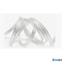 Лента парчовая 6 мм цвет серебрян. цена за 1 метр РА-00022102