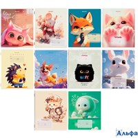 Тетрадь 12 л.клетка обложка картон Микс-1 107268  Brauberg РА-00021307