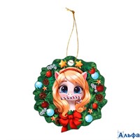 Подвеска новогодняя деревянная Лошадка 10869862 РА-00022162