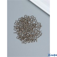 Винты-глазки для крепления картин фоторамок серебро набор 100 шт. 1.4×0.7 см 2583746 РА-00022176