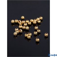 Бусины в наборе (зажимные) набор 30 шт. 4 мм цвет золото 4447965 РА-00022164