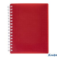 Книжка записная А6 80л клетка гребень пласт.обл CANVAS Красная Хатбер 80ЗК6грВ1_05315 РА-00021058