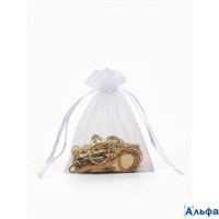 Мешочек подарочный органза 7х9см белый 1716475 Sm РА-00022441