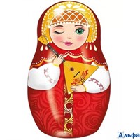 Плакат А2 Матрешка с балалайкой Вырубка 22.208.00 Империя поздравлений РА-00022452